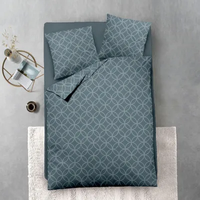 Produktbild von Dormisette Jacquard-Heather-Melange Bettwäsche-Garnitur Dessin 05210 Farbe 056 - 155x220 + 80x80 cm