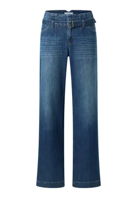Zdjęcie produktu dla ANGELS Damskie jeansy Liz Retro, szerokie nogawki, kolor niebieski, model "szlaghose" (szerokie spodnie), rozmiar 38