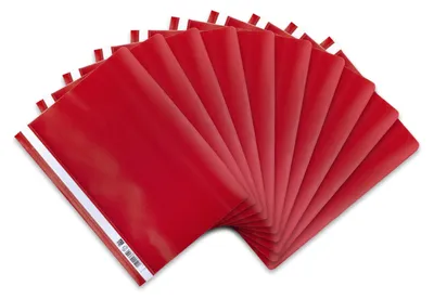 Produktbild von Oxford Schnellhefter A4, aus Kunststoff, rot, 10 Stück