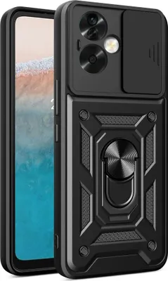 Produktbild von OPPO A79 5G Hülle - Coverup Armor Ring Ständer Back Cover mit Kamera Schutz - Schwarz