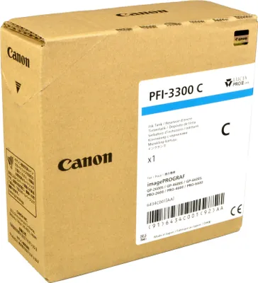 Produktbild von Canon PFI-3300C, Cyan, 330 ml, 1 Stück(e), Einzelpackung
