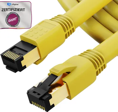 Produktbild von hb-digital 3m RJ45 Patchkabel CAT 8.1 S/FTP LSZH gelb