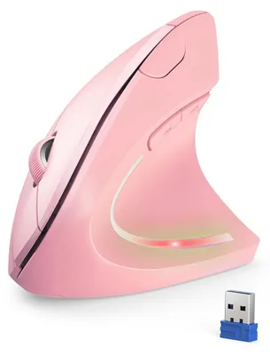 Immagine prodotto di Mouse wireless verticale - Ergonomico - 2,4 GHz - 4800 dpi - 5 livelli di DPI - Clic silenzioso