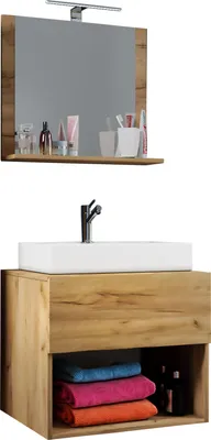 Zdjęcie produktu dla 3 szt. Pomieszczenie umywalkowe | Szerokość 80 cm | Meble łazienkowe umywalkowe Zestaw zlewozmywaka Lendas ll Mirror