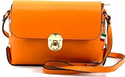 Image de Florence sac en cuir sac à bandoulière orange OTF808O