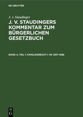 Produktbild von Familienrecht I: §§ 1297-1588