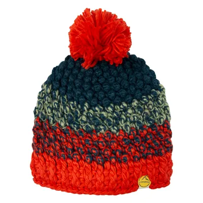 Immagine prodotto di LA SPORTIVA: Berretto da donna, modello sci, in maglia. Tipo: berretto in felpa. Colore: multicolore. Taglia: L-XL. Codice articolo: -730322, colorazione "tea / cherry tomato"
