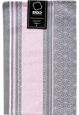 Produktbild von Küchentuch Geschirrtuch Jacquard 100% Baumwolle Carino 40x60 05 Rosa Grau