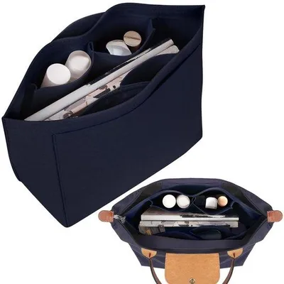 Produktbild von Marineblaue Einkaufstasche Organizer M mit mehreren Fächern