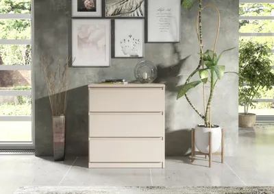 Produktbild von Praktische Kommode mit 3 Schubladen für Schlafzimmer Wohnzimmer oder Flur
