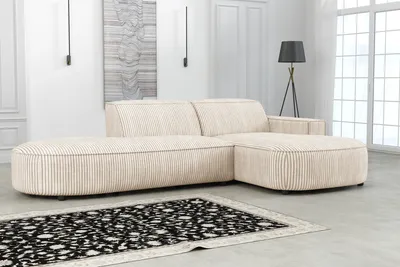 Produktbild von Emoebel24 Ecksofa Lucas Creme  mit Ottomane, Sofa L-form 284x166x70 cm