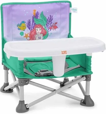Obrázek produktu pro Disney Baby Petite Sirène cestovní vysoká židlička, skládací, lehká, přenosná, včetně tašky, 3–36 měsíců, do 16,7 kg