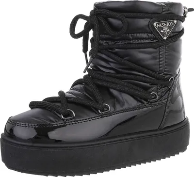 Produktbild von Ital-Design Mädchen Stiefeletten Warm gefüttert , Strickoptik  87531948 Schwarz Gr.  31