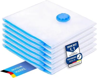 Immagine prodotto di Sacchetti sottovuoto argentati - Compatti e igienici - Set da 5 - Diverse misure