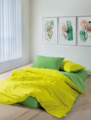 Obrázok produktu pre L'Essentiel Linge de Maison, Sage - žltá, zelená, žltá, Súprava prikrývok Ranforce (SK), 100 % BAVLNA RANFORCE, 200 x 200 cm