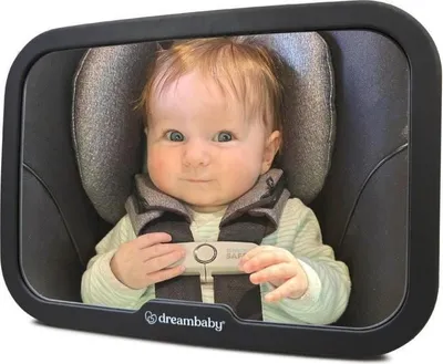 Immagine prodotto di Specchietto retrovisore per auto, Dreambaby, rettangolare, 20 x 24 cm, regolabile, nero