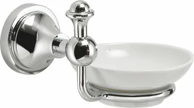 Zdjęcie produktu dla NEVIS Mydelniczka, ceramiczna, chromowana