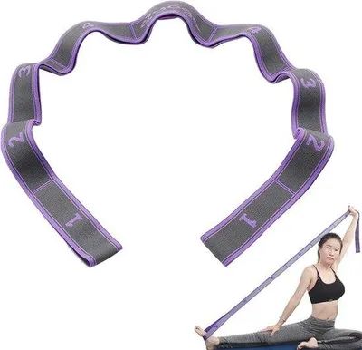 Immagine prodotto di Fasce elastiche per yoga - 1 pezzo - 105 x 3,6 cm - Fasce elastiche per stretching yoga - Fascia elastica per fitness - Fascia per ginnastica - Fascia sportiva per yoga e pilates - Fascia elastica di resistenza per bodybuilding - Fascia di resistenza - Fascia elastica