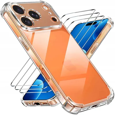 Zdjęcie produktu dla Zestaw Etui Do Iphone 17 Pro | 18 Pro Anti-Shock Clear 3 Sztuki Szkło 9H