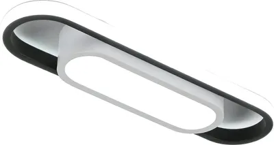 Image de Plafonnier LED, design moderne, économe en énergie, noir, L, blanc froid