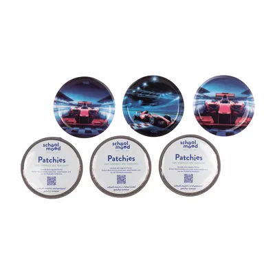 Produktbild von School-Mood 6er Patchy-Set Rennwagen
