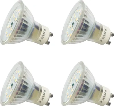 Produktbild von 4x LED Lampen GU10 5W dimmbar, RA95 flimmerfrei, 230V Leuchtmittel warmweiß SEBSON