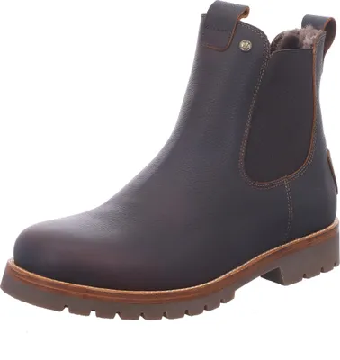 A single brown Chelsea boot is shown against a white background.