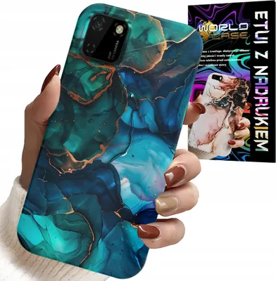 Produktbild von Fall Für Huawei Y5P - Blau Grün Marmor Zurück Designs