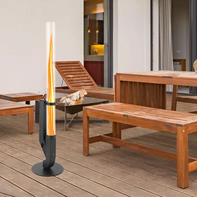 Immagine prodotto di Izrielar fuoco colonna patio fuoco tubo di vetro fuoco torcia ambiente fuoco tubo di alta qualità