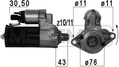Produktbild von ERA 220698A Starter Anlasser 2kW für VW Golf IV Schrägheck (1J1) 12V