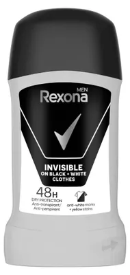 Produktbild von Rexona Men Antitranspirant Stick Invisible Black + White 50 ml