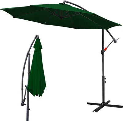 Image de Yakimz 3m Parasol UV40+ Camping Pendelschirm Pavillon Parasol de jardin -Vert