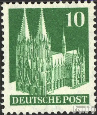 Produktbild von Briefmarken Bizone (Alliierte Besetzung) 1948 Mi 80W V A eng gezähnt postfrisch Bauten