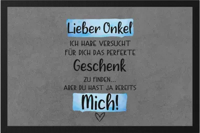 Produktbild von Onkel Geschenk Fußmatte  Lustige Geschenkidee Für Den Besten Onkel Nichte Neffe