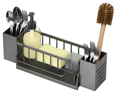 Produktbild von Famanu Spülbeckenorganizer mit Schwammhalter - Praktischer Küchenhelfer