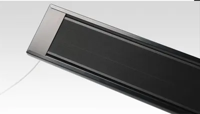 Produktbild von Infrarot-Terrassenheizung, 1500 W - Wandmontage - 158 x 14 x 4,5 cm - Schwarz - Elektrisch