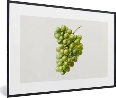 Produktbild von MuchoWow® Gerahmtes Poster Lebensmittel - Weintrauben - Obst 90x60 cm - Poster mit Schwarzem Bilderrahmen Wandposter Rahmen Foto Bilder - Fotorahmen - Foto-Plakat