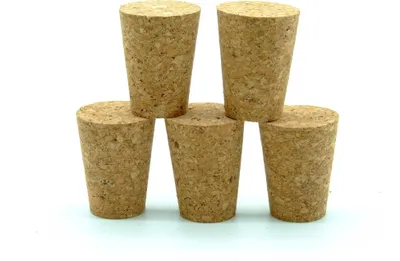 Produktbild von 5 x Natürlich Konischer Korken 29/20mm - Korkstopfen, Flaschenkorken, Fasskorken