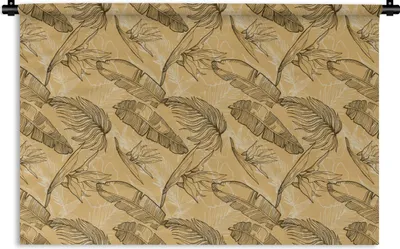 Produktbild von MuchoWow® Wandteppich Wandbehang Blätter - Sommer - Tropisch - Hawaii 150x100 cm Tapisserie Dekoration Wandtuch - Waschbar - Tapisserien - Wand-Decke