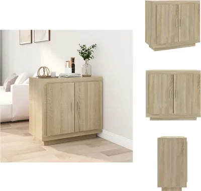 Zdjęcie produktu dla vidaXL Kredens dąb sonoma 80x40x75 cm materiał drewnopochodny - Kredensy