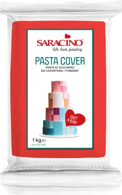 Produktbild von Saracino Pasta Cover 1 kg Rot rosso  Rollfondant Einschlagmasse