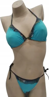 Zdjęcie produktu dla Dwuczęściowy Strój Kąpielowy Bikini Niebieski R. M