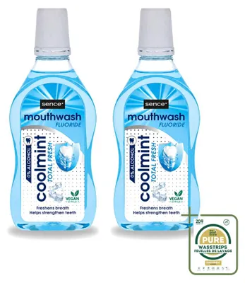 Produktbild von 2 x Sence Fresh Coolmint Mundspülung - 500 ml - Vorratspackung - 2 Stücke