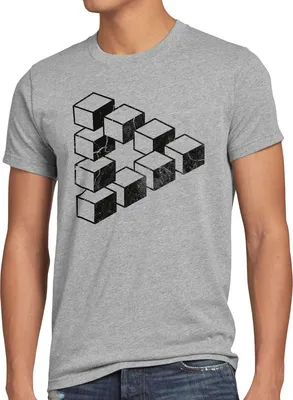 Produktbild von style3 Sheldon Cube Herren T-Shirt dreieck escher