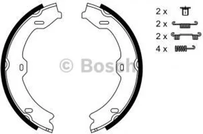 Produktbild von Bosch Bremsbackensatz, Feststellbremse  0 986 487 725