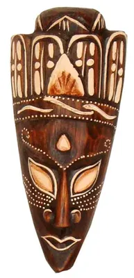 Produktbild von Maske bemalt 20 cm, Holz-Maske aus Bali, Wandmaske