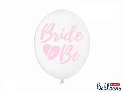 Obrázek produktu pro Balónky latexové s růžovým nápisem Bride to be - Rozlučka se svobodou - 30cm - 6 ks