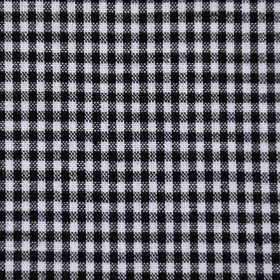 Produktbild von Baumwollstoff Meterware kariert weiß schwarz 2mm