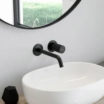 Zdjęcie produktu dla Bateria umywalkowa OLTENS Hamnes, montaż na ścianie, zasięg 19 cm