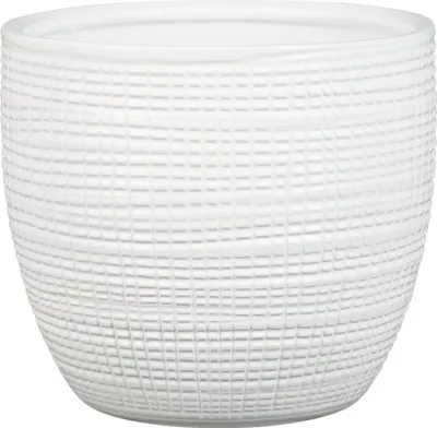 Produktbild von Scheurich Corteza, Blumentopf aus Keramik, Farbe: Panna, 15,6 cm Durchmesser, 14 cm hoch, 1,9 l Vol.